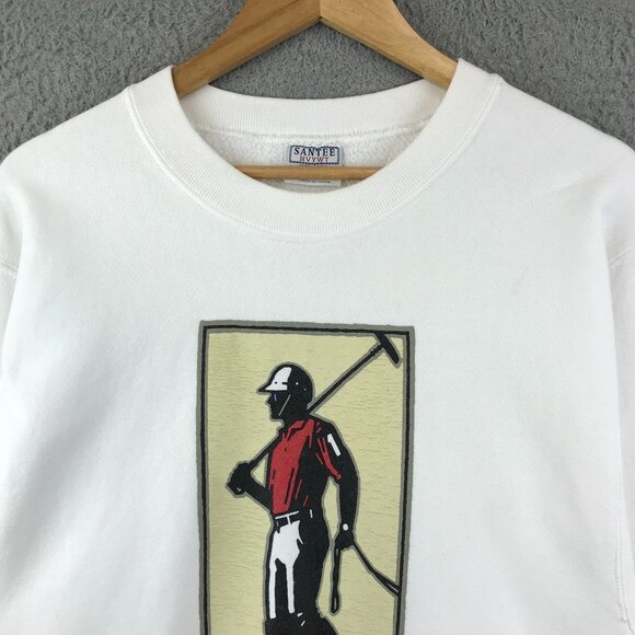Vintage Eighth Annual Polo Classic poster sweatshirt crewneck size L - Picture 2 of 13